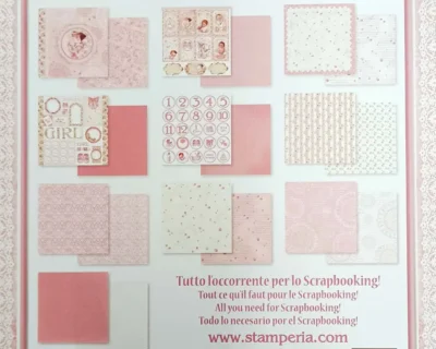 Scrapbook papírkészlet - Sweet baby pink 10 lap
