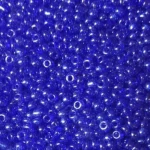 Kásagyöngy 2mm átlátszó fényes 490g/csom, sötétkék