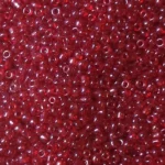 Kásagyöngy 2mm átlátszó fényes 490g/csom, piros