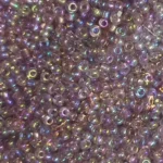 Kásagyöngy 2mm átlátszó fényes 490g/csom, szivárványos lila