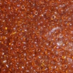 Kásagyöngy 3mm átlátszó fényes 490g/csom, narancs