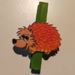 Mini csipeszek sünik, 4,5cm, narancssárga