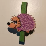 Mini csipeszek sünik, 4,5cm, lila