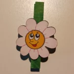 Mini csipeszek virágok, 4,5cm, halvány rózsaszín