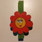 Mini csipeszek virágok, 4,5cm, narancssárga