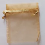 Organza tasak 10x12 cm, arany